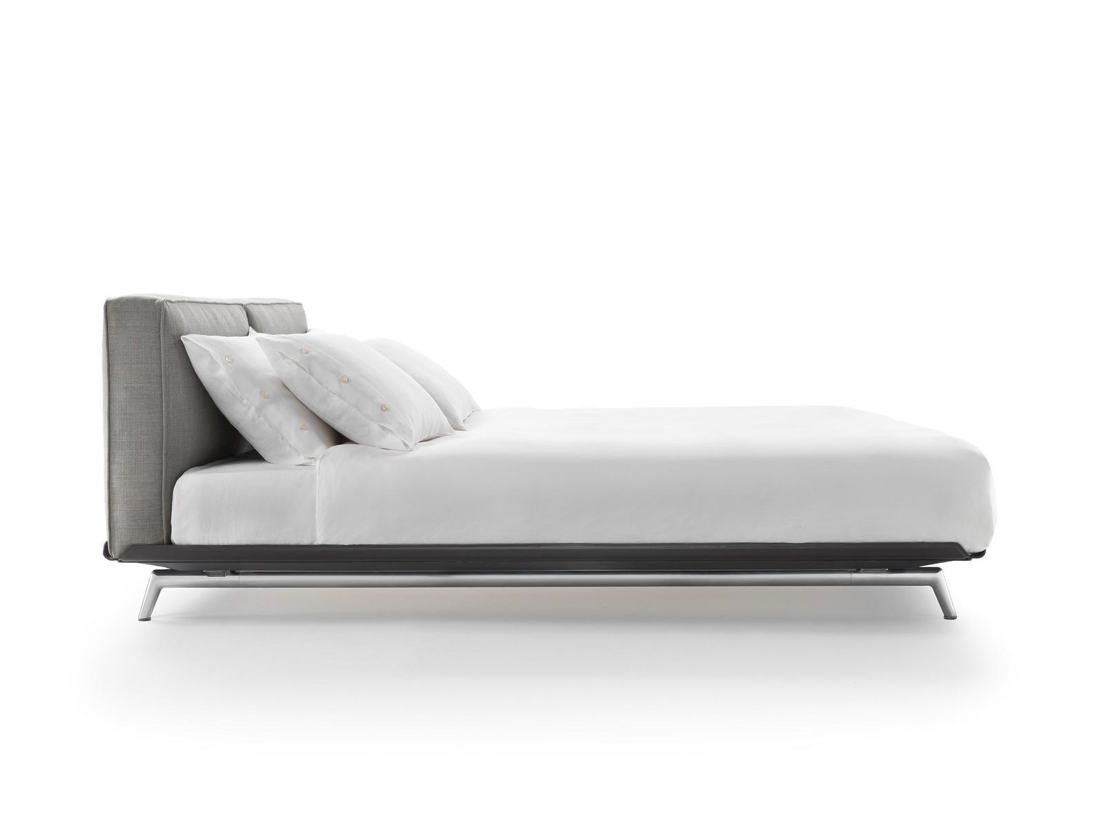 ESTE Fabric double bed with upholstered headboard