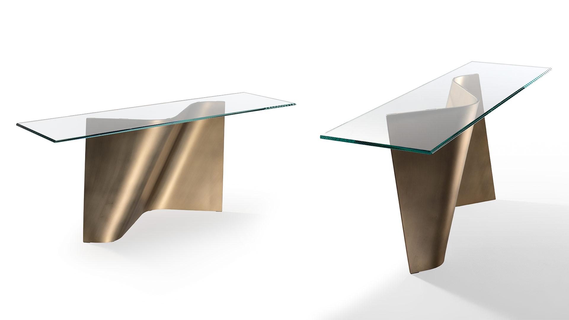 ESSE Rectangular glass console table