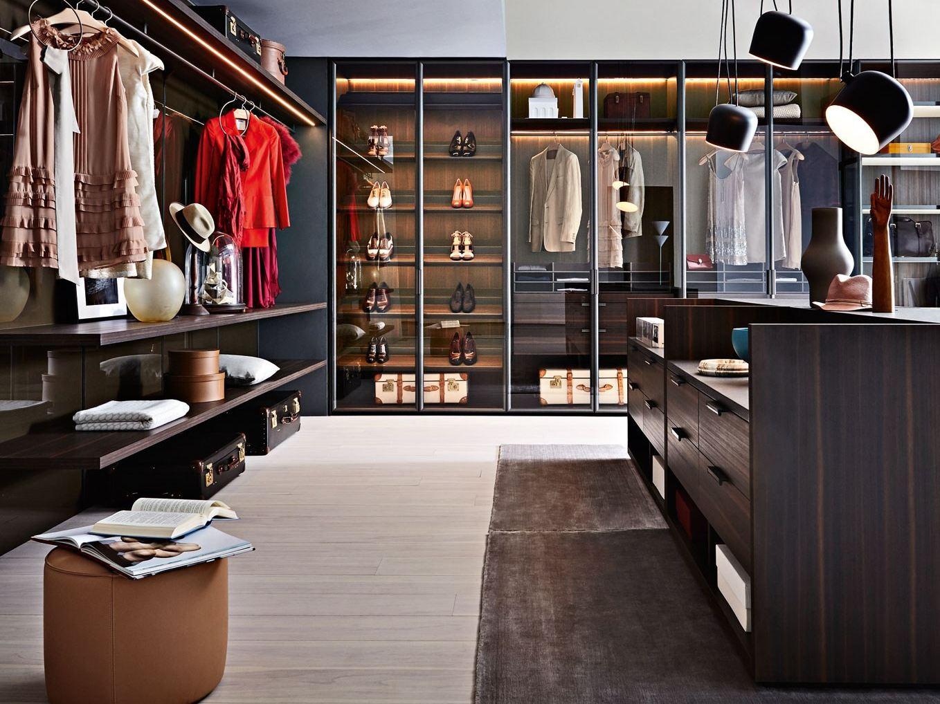 GLISS MASTER WINDOW Hinged glass cabinet door for wardrobes