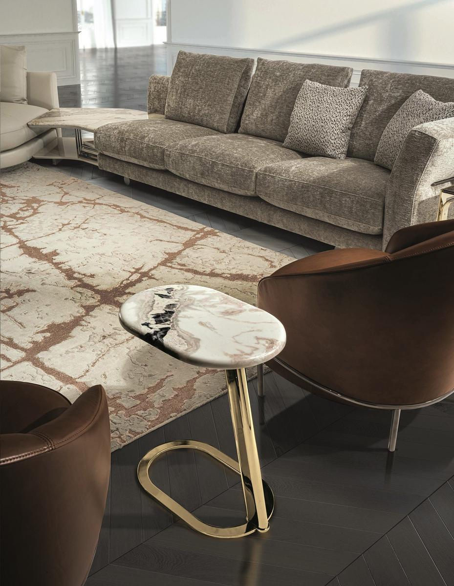 KOBE Oval metal coffee table