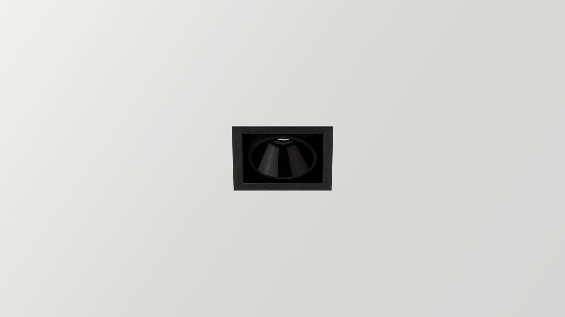 BLACK FOSTER RECESSED 1 LED recessed aluminium spotlight