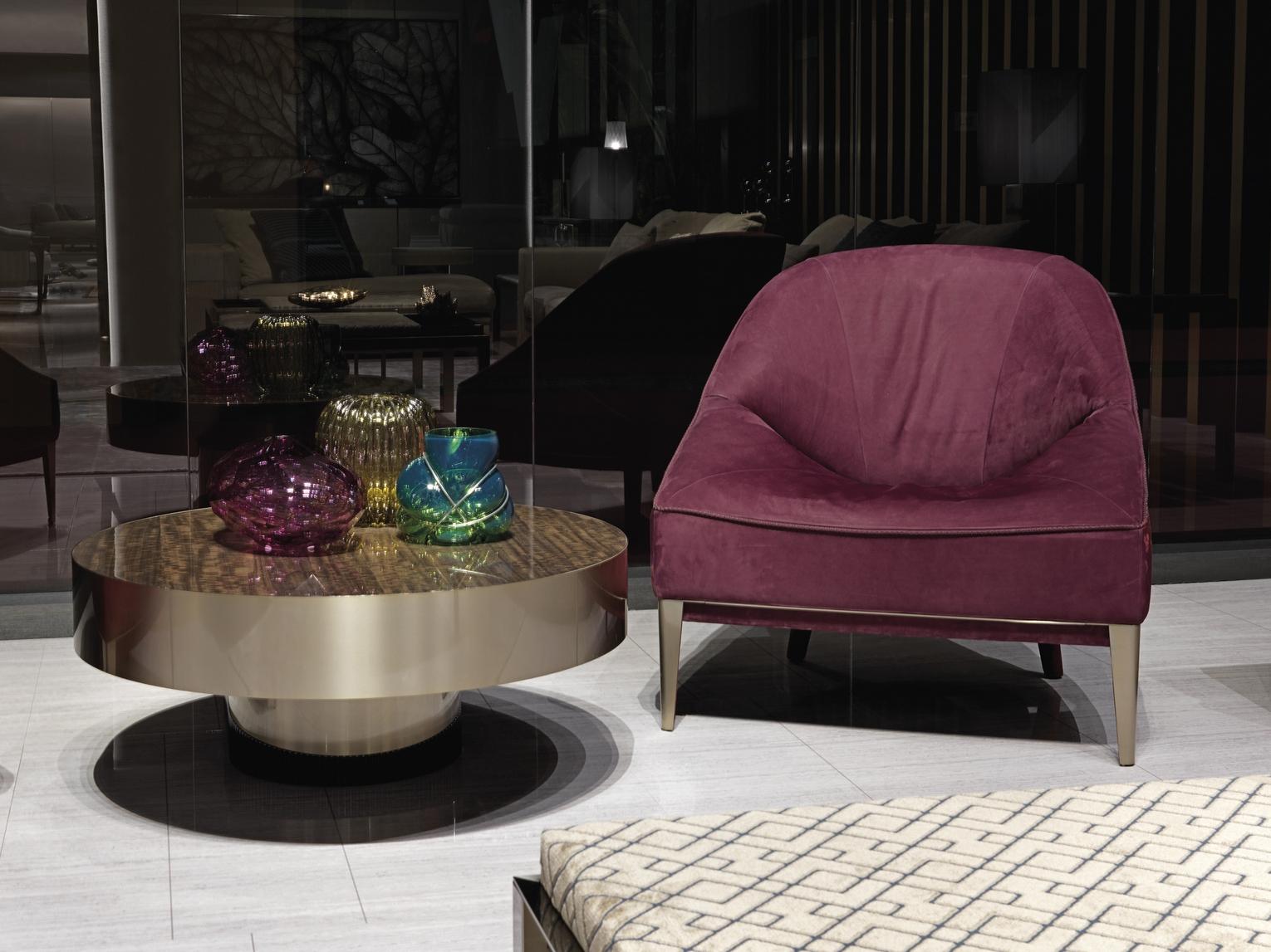 ROSEMARY Upholstered fabric armchair