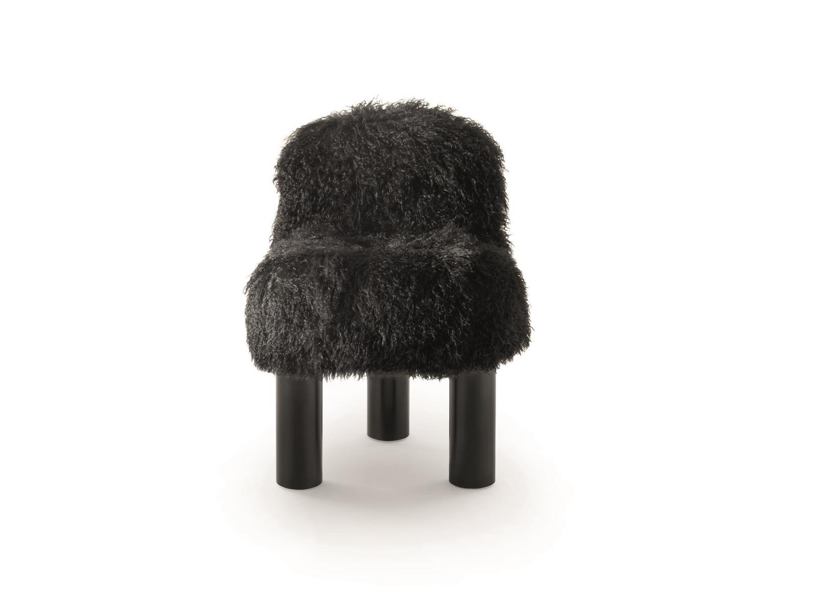 BOTOLO HIGH Upholstered fur easy chair
