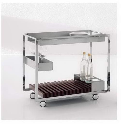 MOJITO Rectangular metal coffee table with drawers