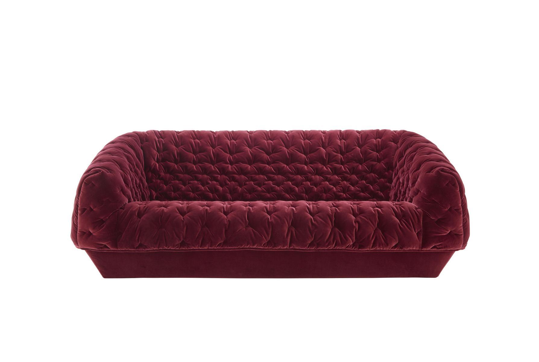 COVER Upholstered 3 seater fabric sofa with removable cover