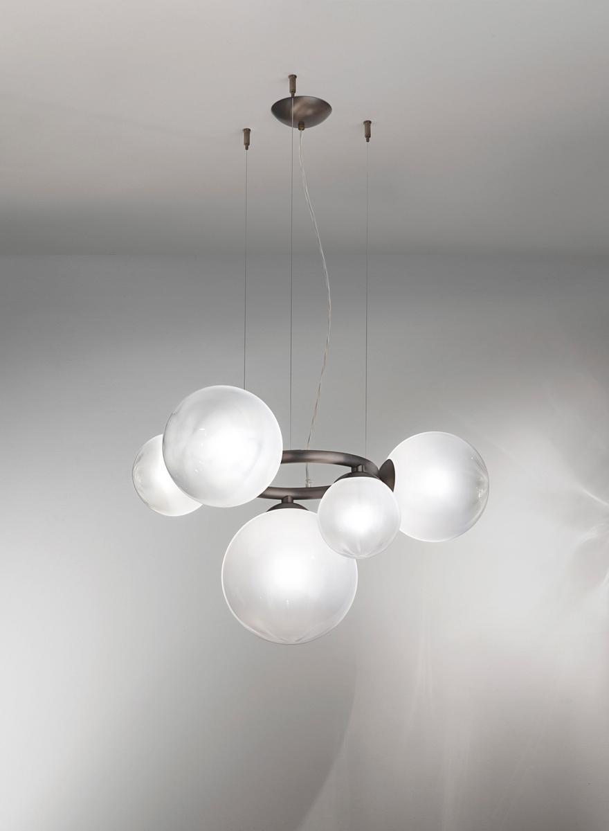 PUPPET RING SP Halogen glass pendant lamp