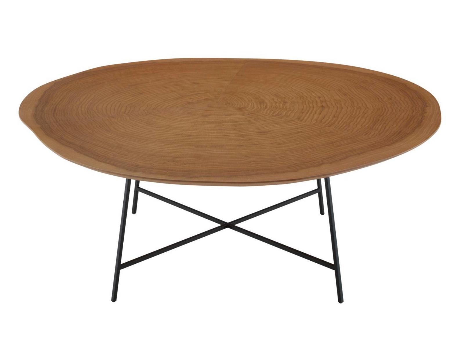 ALBURNI Round wood veneer coffee table
