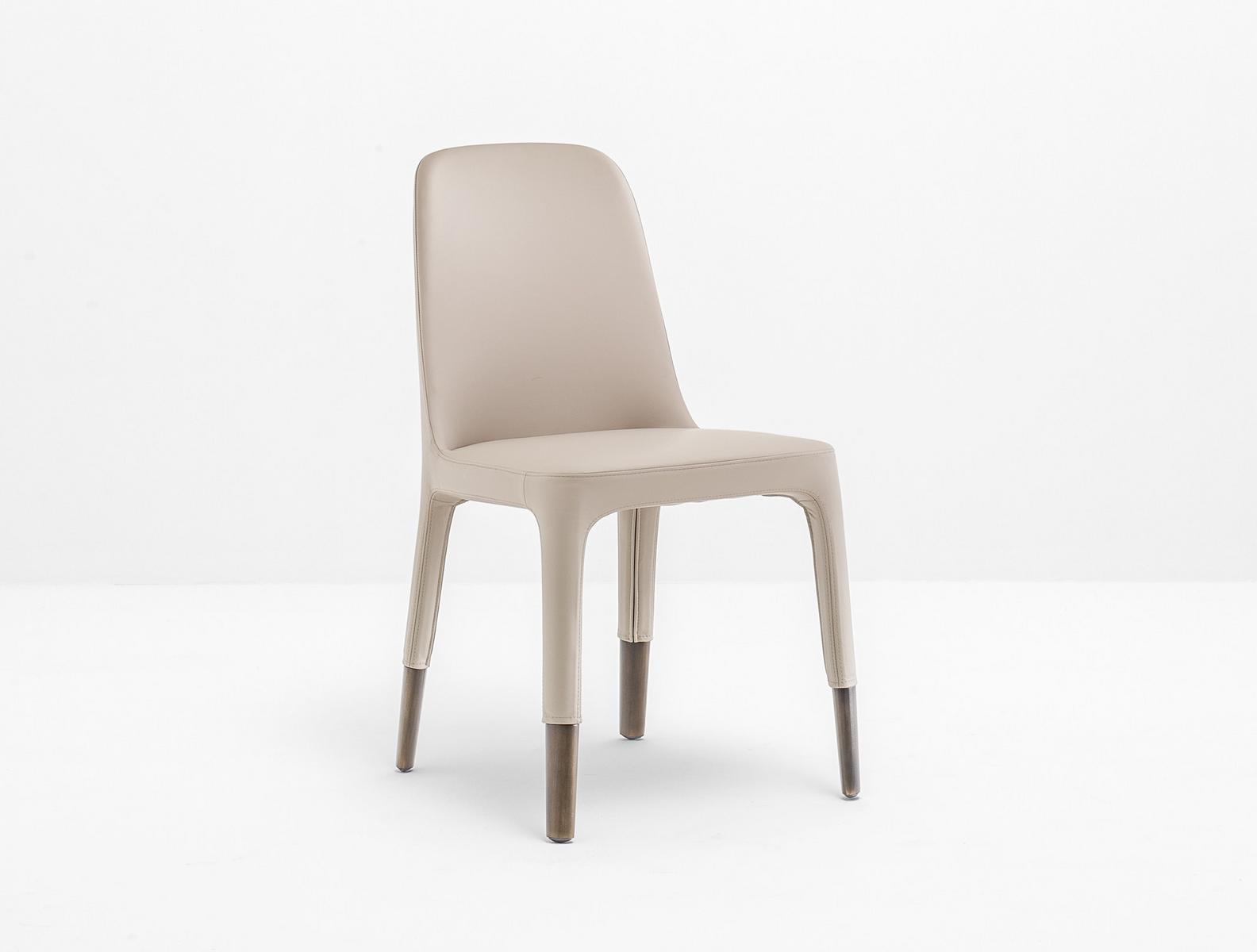 ESTER 691 Upholstered leather restaurant chair