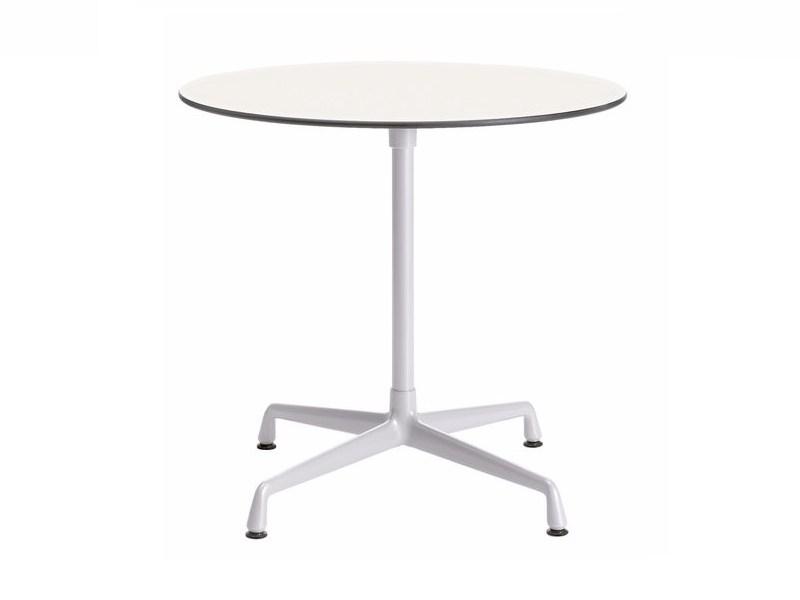 CONTRACT ROUND Round melamine table with 4-star base