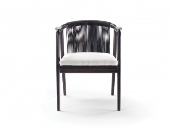 CRONO Solid wood chair with armrests