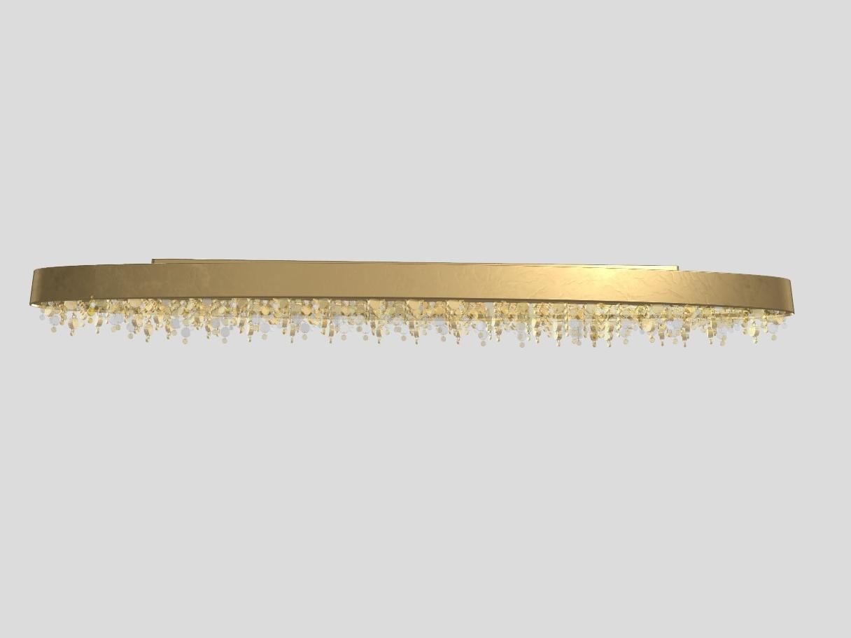 OLÁ PL8 OV210 LED metal ceiling light with crystals OLÁ PL8 OV210 LED metal ceiling light with crystals