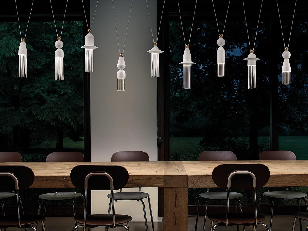 NAPPE C10 LED painted metal pendant lamp