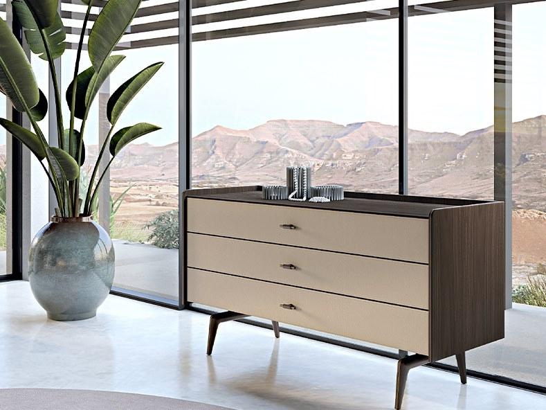 BLUES Wooden chest of drawers