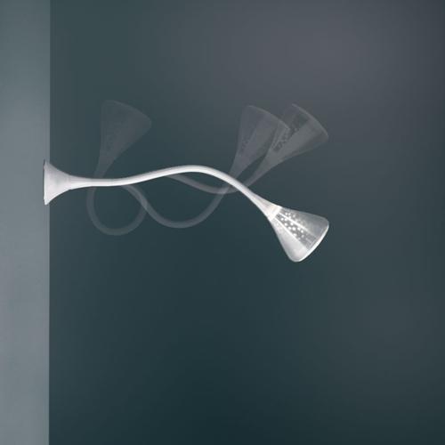 PIPE Fluorescent adjustable wall lamp