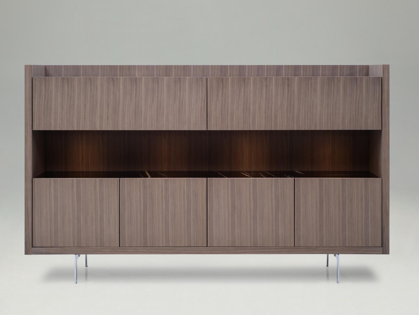 LIAGÒ Wooden highboard with integrated lighting