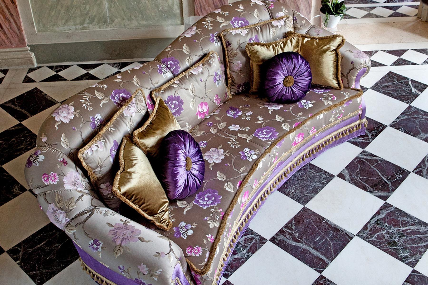ZERYBA Curved 3 seater fabric sofa