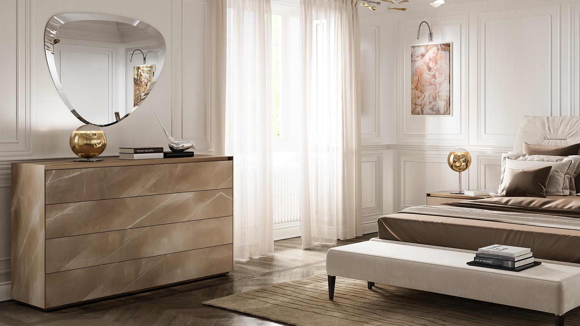 MONOLITE Glass chest of drawers