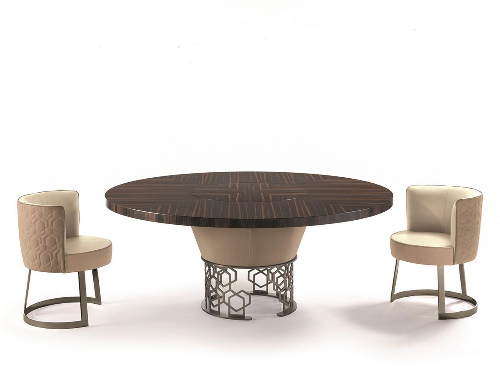 CLAIRMONT Round leather table