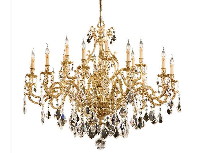 VERSAILLES 093/12+6-SH/P French Gold chandelier with Schoeler crystals