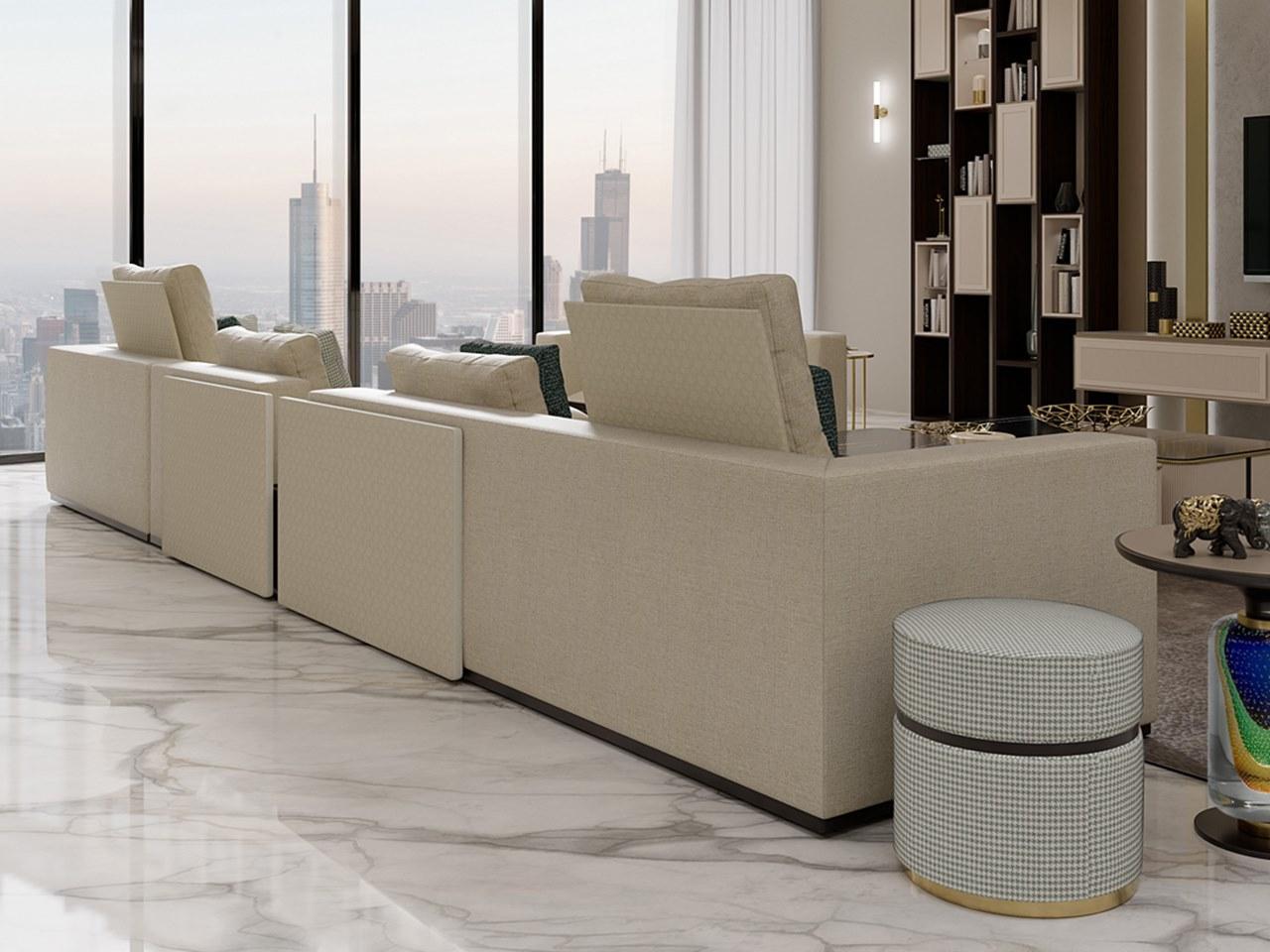 PR.680 Corner sectional fabric sofa