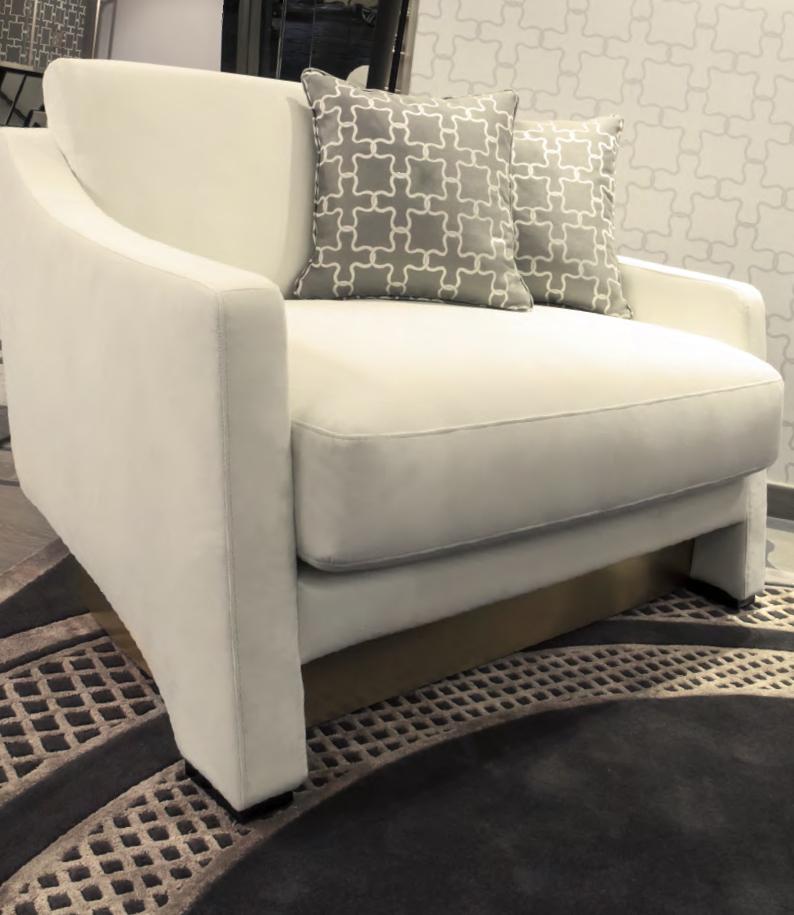 MUZIO Upholstered velvet armchair with armrests