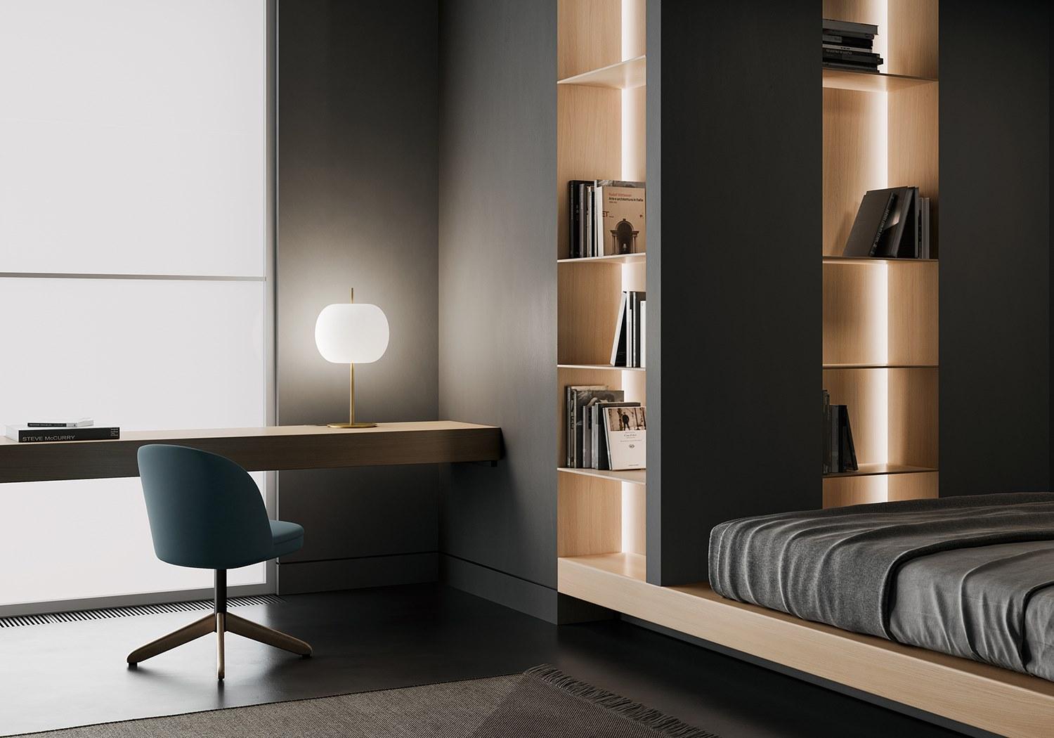 KUSHI XL Opal glass table lamp