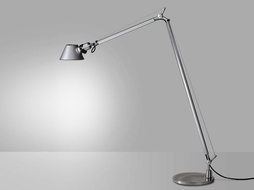 TOLOMEO READING FLOOR Reading adjustable aluminium floor lamp