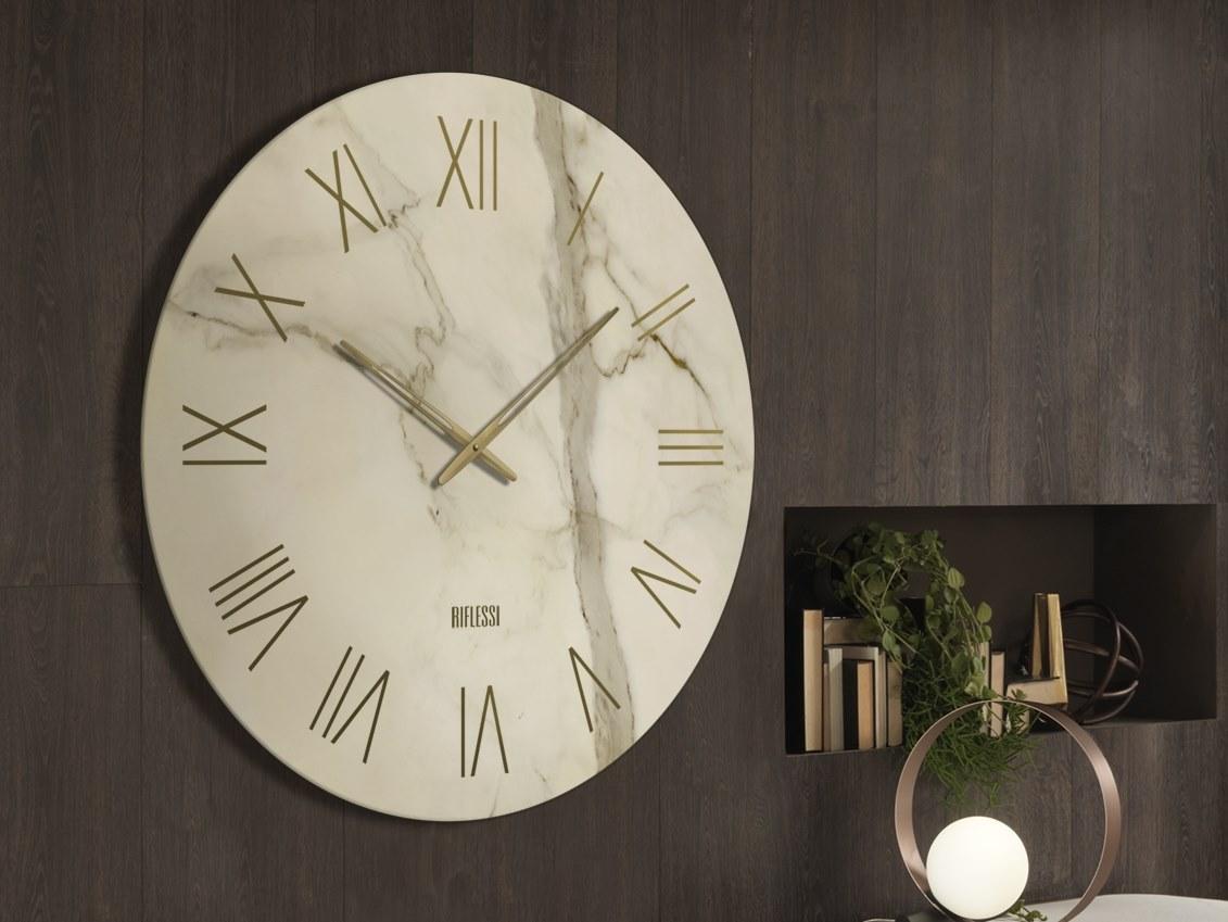 PORTOFINO Wall-mounted screen printed glass clock