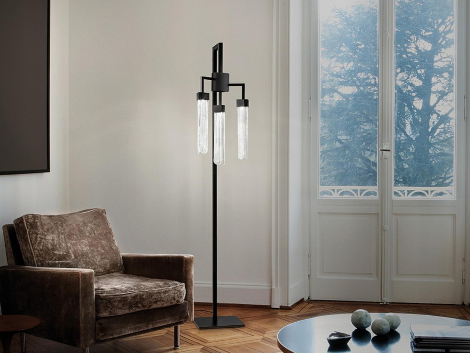 BLAKE STL3 LED floor lamp made of metal and glass