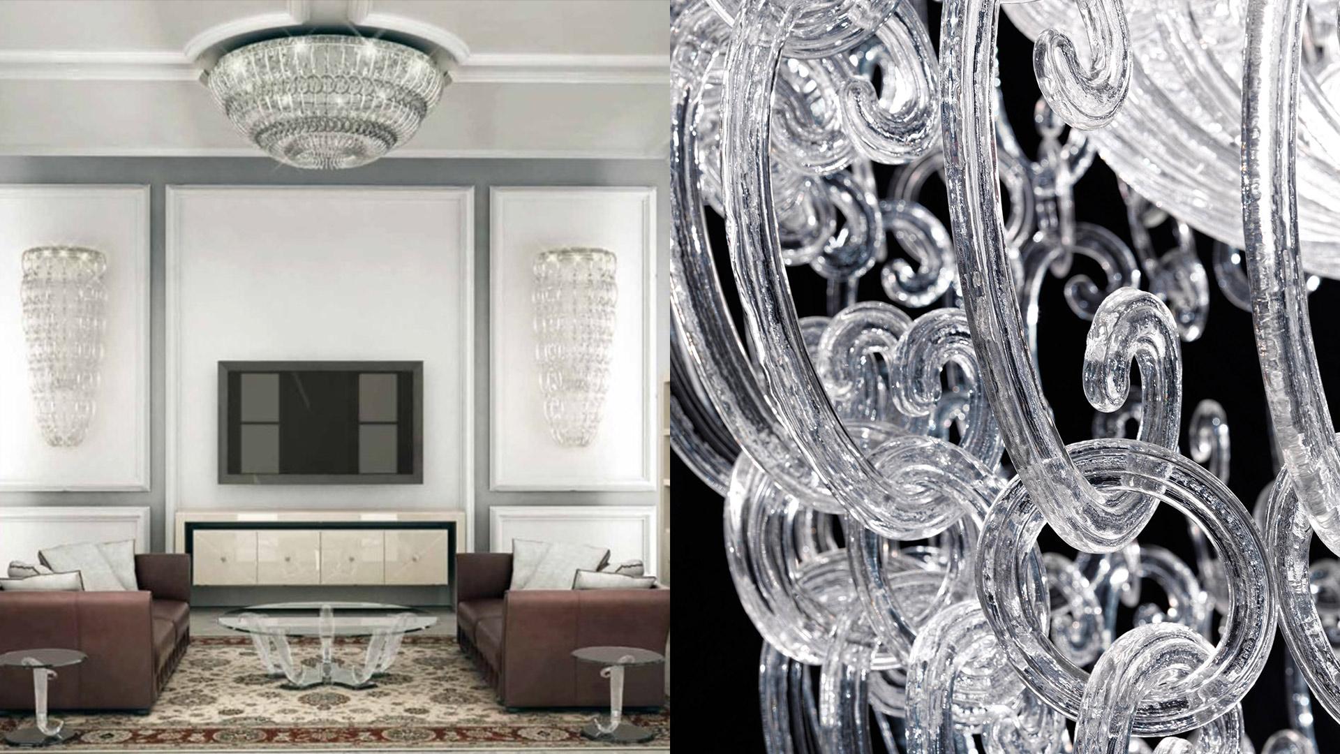 CASANOVA LED Murano glass ceiling lamp