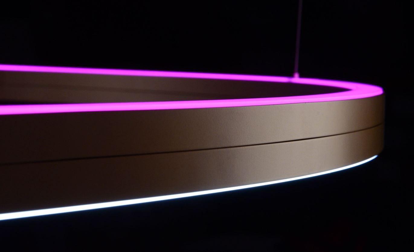 DOPPIO LED glass and aluminium pendant lamp