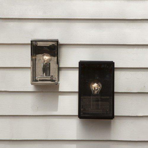 HOMEFIELD 130 Glass and steel outdoor wall lamp