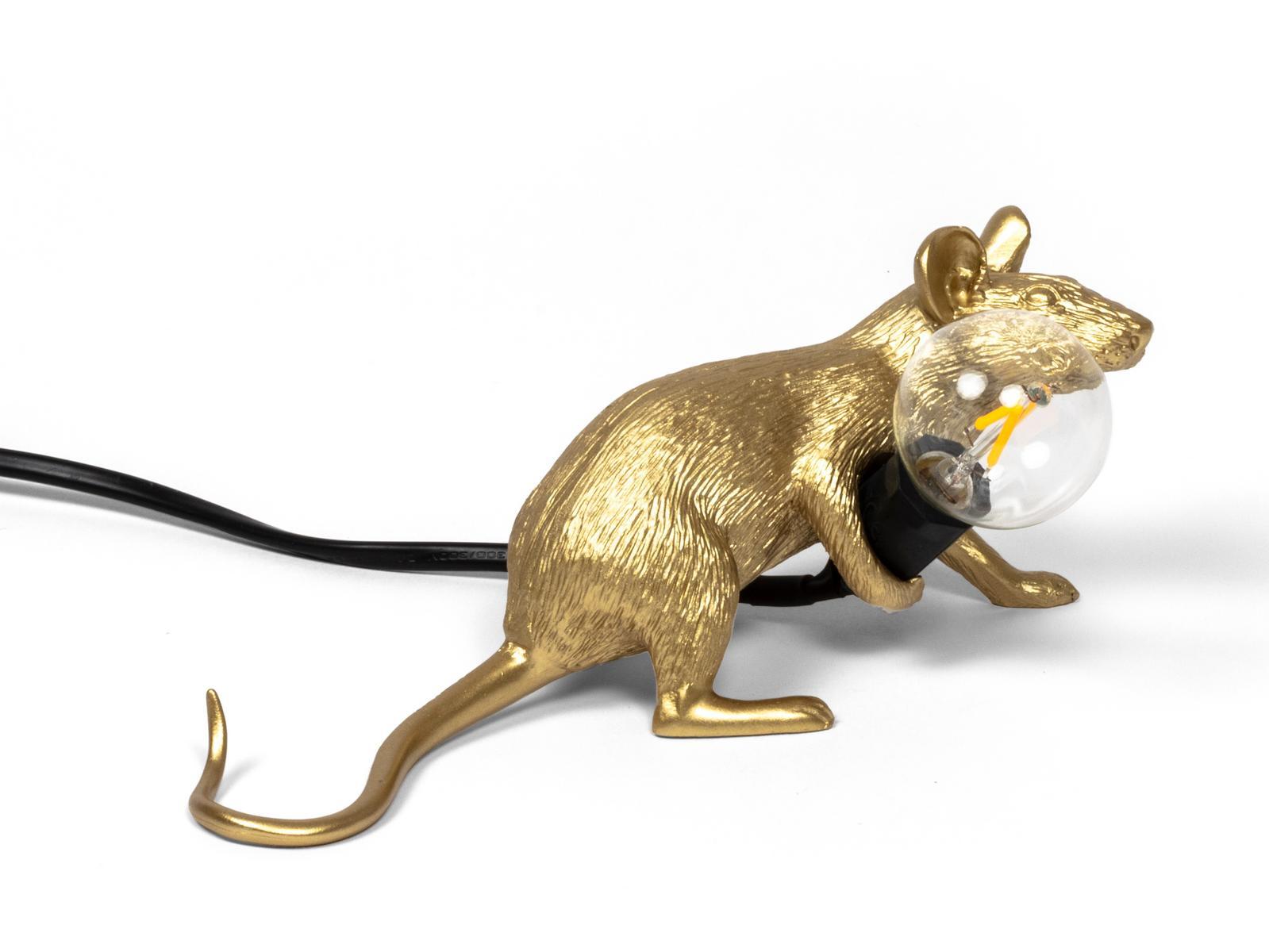 MOUSE LAMP GOLD - LOP LED resin table lamp