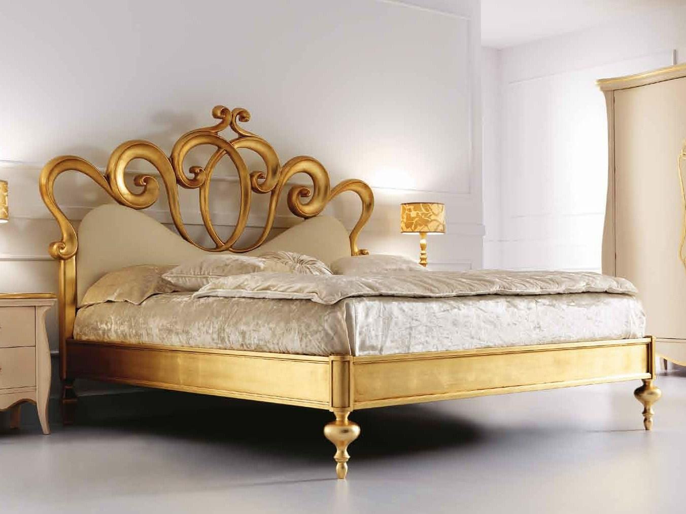 SOFIA Double bed with upholstered headboard