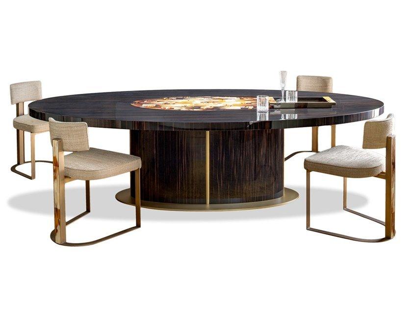 NETTUNO 4875 Oval ebony table