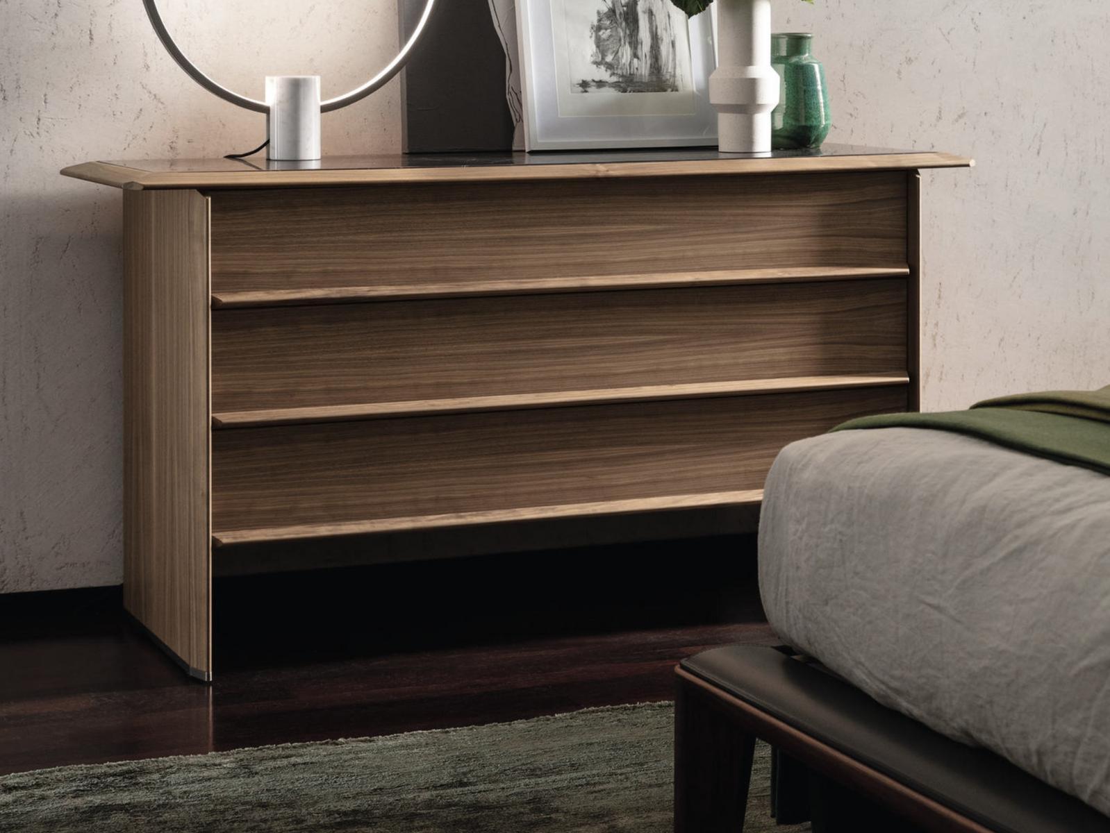 TAMOK Walnut chest of drawers