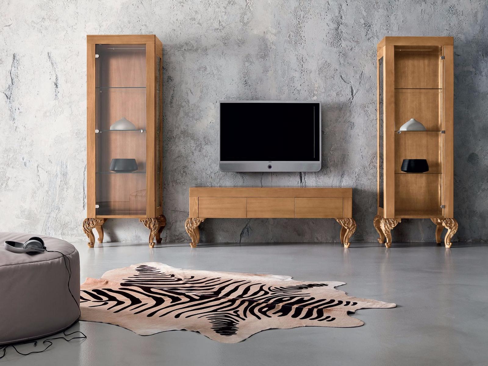 MINIMAL BAROQUE Wooden TV cabinet