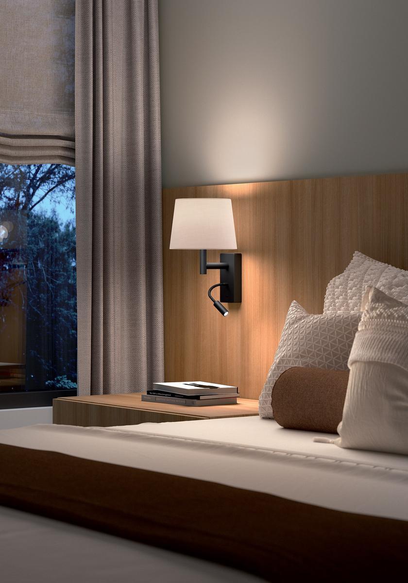 METRICA SHADE EXTEND Aluminium reading lamp with swing arm