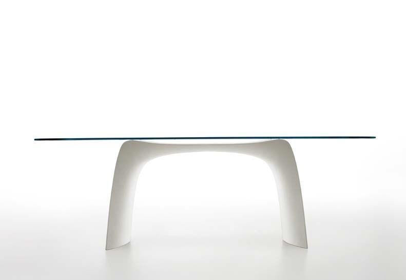 MOONLIGHT Rectangular glass table