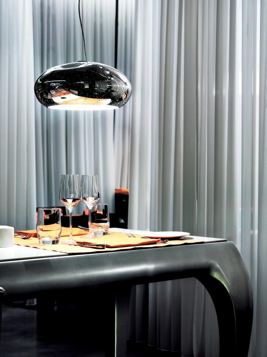 MERCURE S LED blown glass pendant lamp