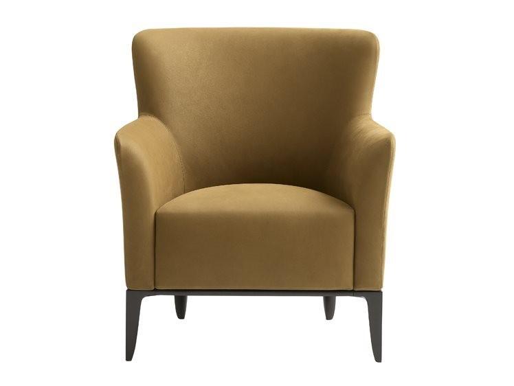 GENTLEMAN Fabric armchair with armrests