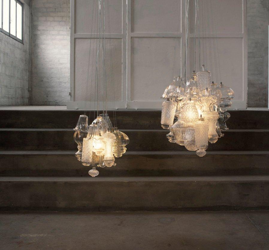 CERAUNAVOLTA Direct light glass pendant lamp