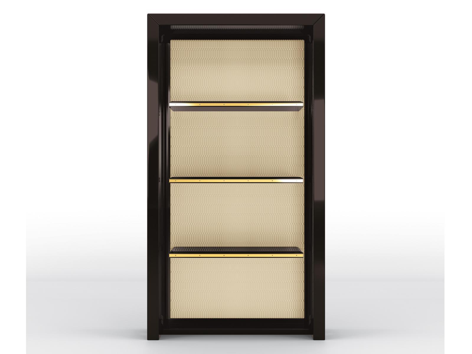 JADE Open bookcase in solid wood and leather JADE Open bookcase in solid wood and leather