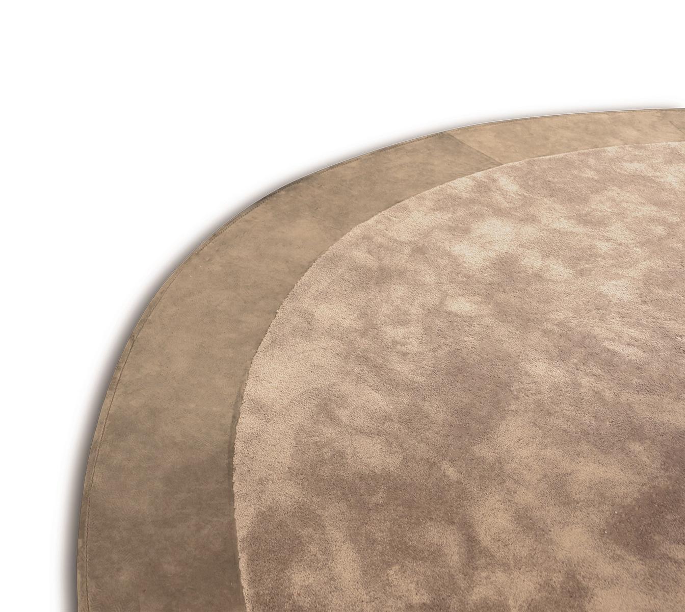 SYNTHETIC Round wool rug