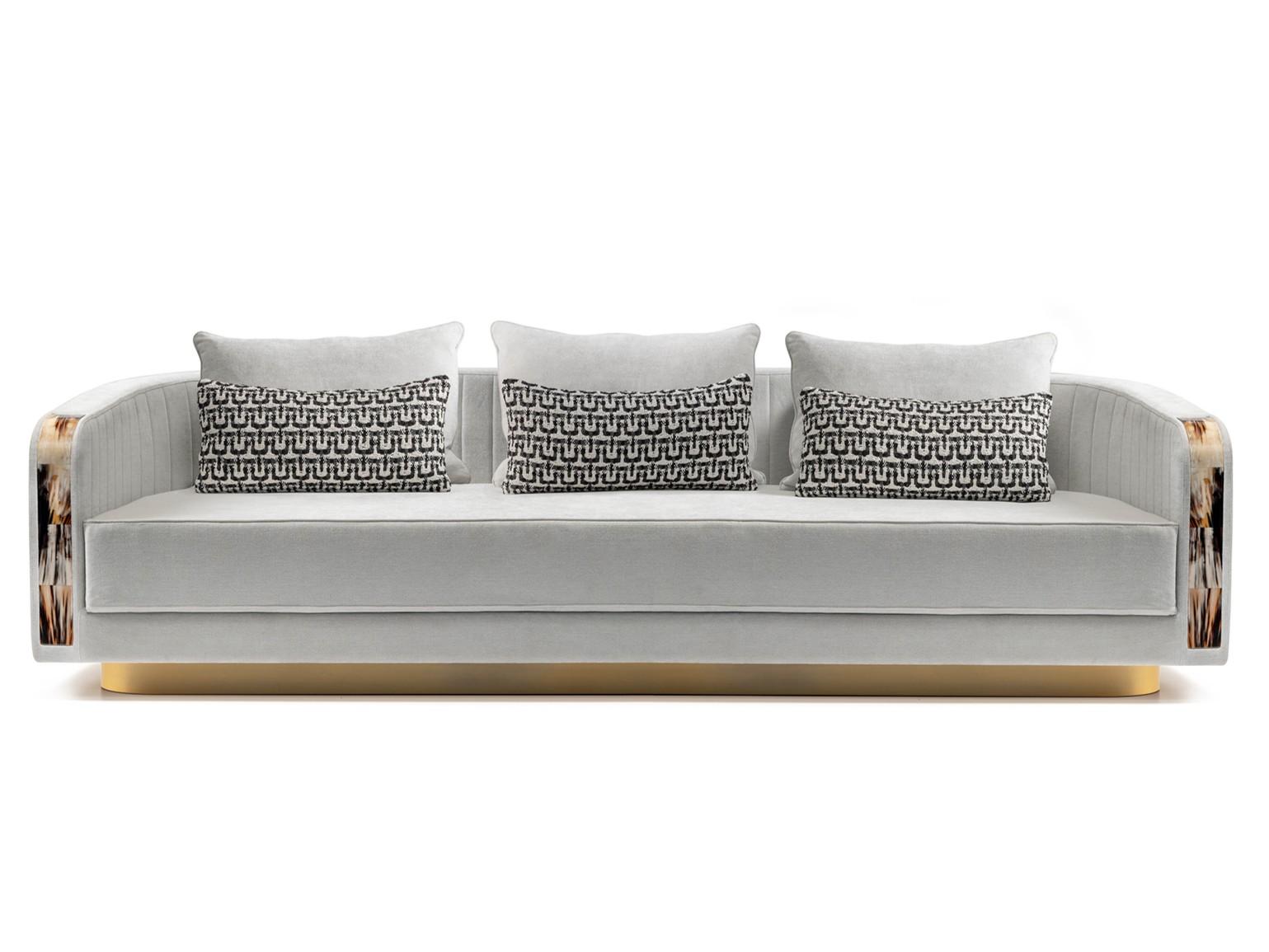 AFRODITE 7040B 4 seater chenille sofa