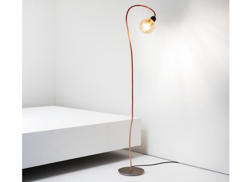 PATO Copper floor lamp with swing arm