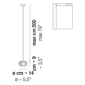 DIAMANTE SP Glass pendant lamp