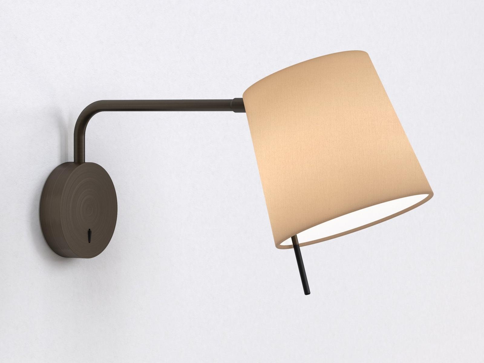 MITSU LED adjustable fabric wall light