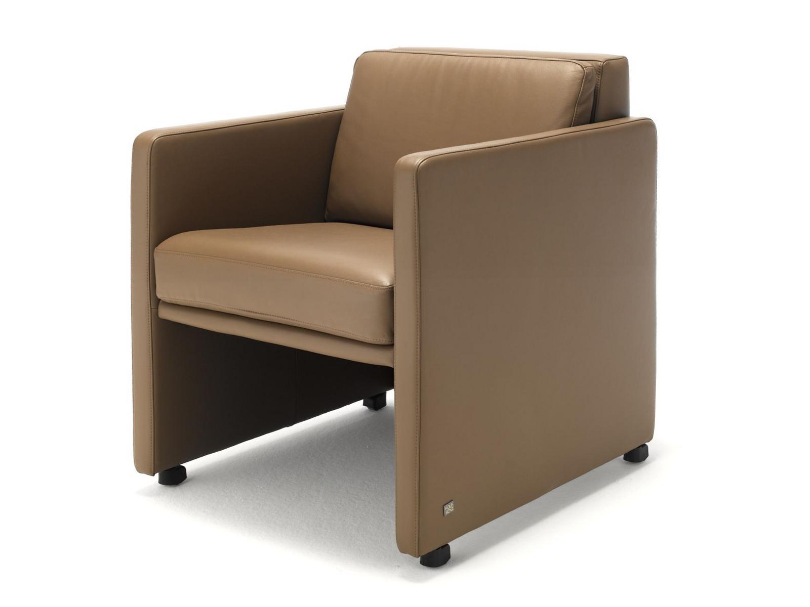 011 EGO Leather armchair with castors