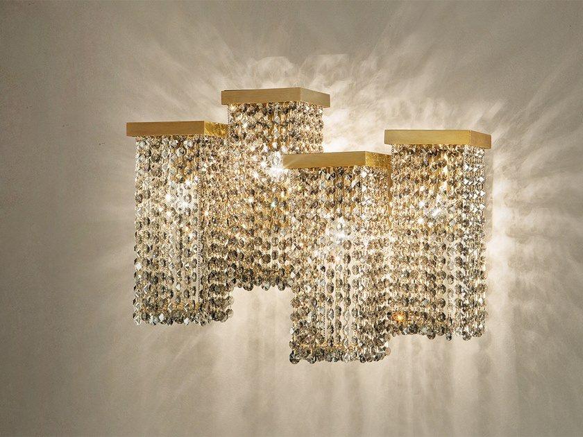 SKYLINE A4 Direct light metal wall lamp with crystals